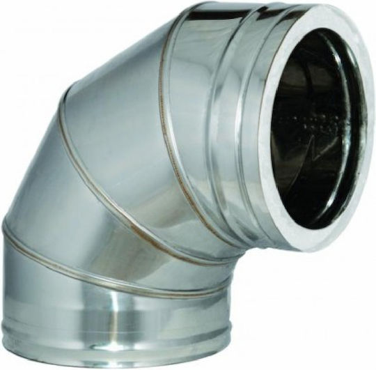 Technometal Chimney Corner Pipe Inox 150mm Silver