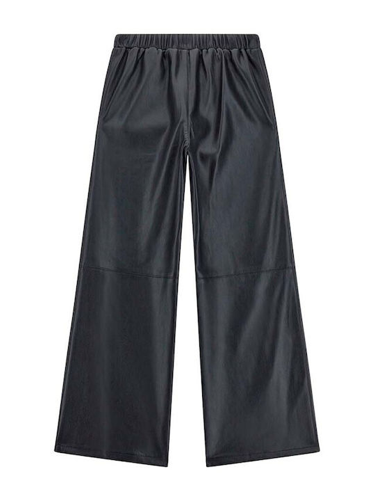 Guess Kids Leather Trousers Black