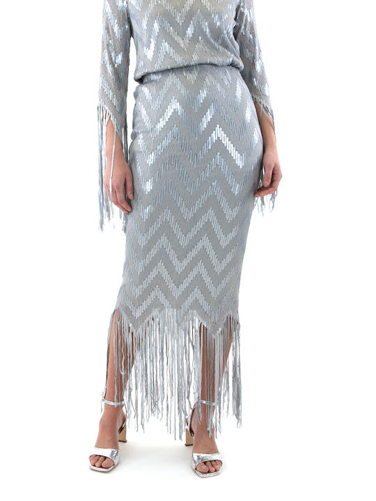 C. Manolo Maxi Rock in Silber Farbe