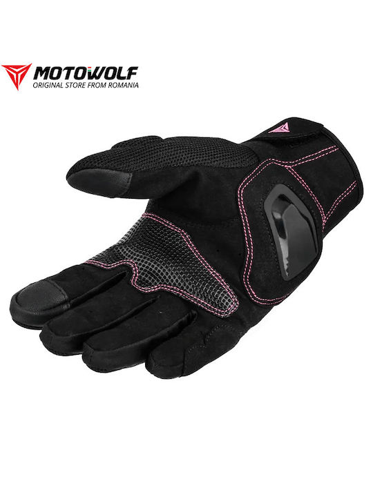 Motowolf Bărbătești Mănuși de motocicletă Roz