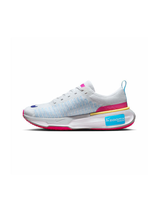 ZoomX Invincible Run Flyknit 3 Sport Shoes Running White / Photon Dust / Fierce Pink / Deep Royal Blue
