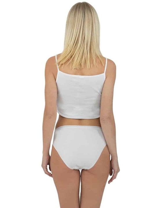 Nina Club Baumwolle Damen Slip 3Pack Weiß