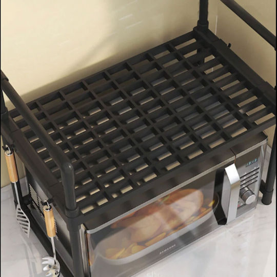 Metal Microwave Oven Stand 48x26x49cm Black Metal Microwave Oven Stand 48x26x49cm Black