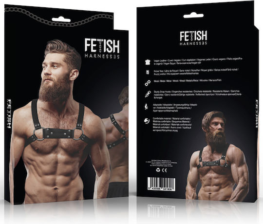 Fetish Submissive Ανδρικό Harness Μαύρο