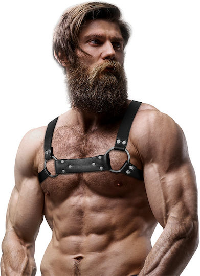 Fetish Submissive Ανδρικό Harness Μαύρο