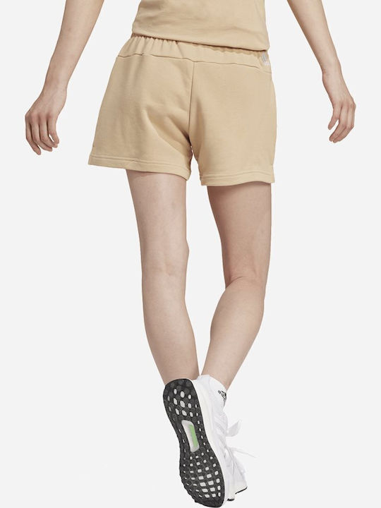 adidas Essentials Linear Terry Women's Terry Activewear Shorts Beige
