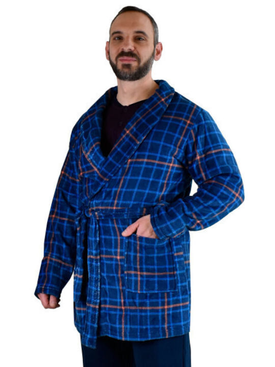 Karelpiu Winter Herren-Robe Vlies ΓΚΡΙ