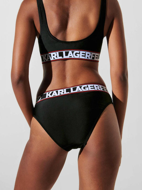 Karl Lagerfeld Logo Bikini Slip Schwarz