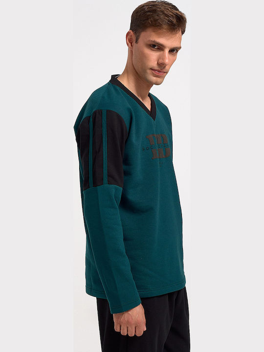 Koyote Men's Winter Pajamas Set Petrol Blue