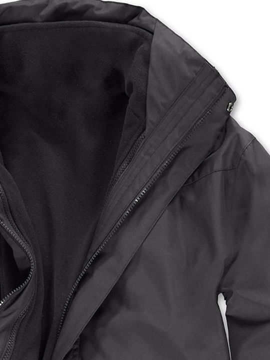 JU873 3 in 1 Winter Jacke Dark Grey