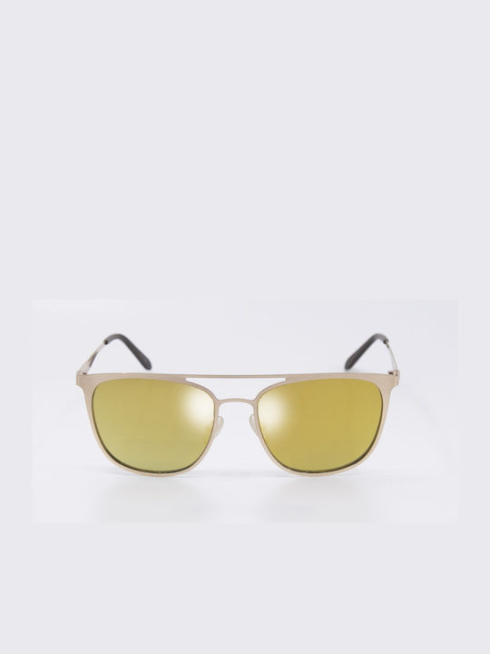 Monte Como Sunglasses with Gold Metal Frame and Yellow Lens YX011 C1