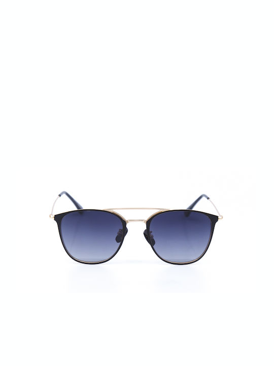 Monte Como Sunglasses with Gold Metal Frame and Blue Gradient Lens KB17083 C02