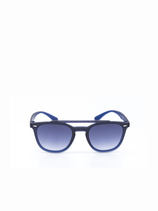 Monte Como Sunglasses with Blue Plastic Frame and Blue Gradient Lens TR132 C05