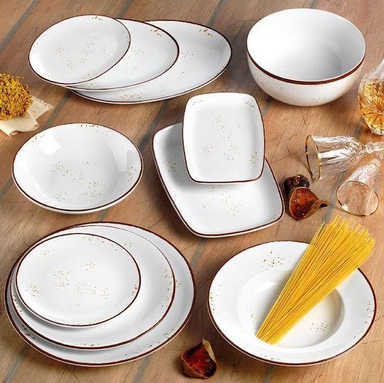 Dot Serving Platter Oval made of Porcelain White 19x9.5cm