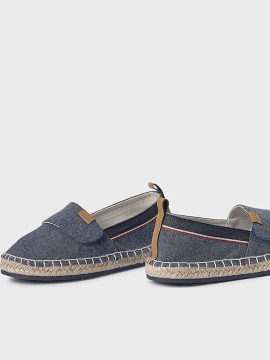 Kids Espradrilles with Hoop & Loop Closure Navy Blue