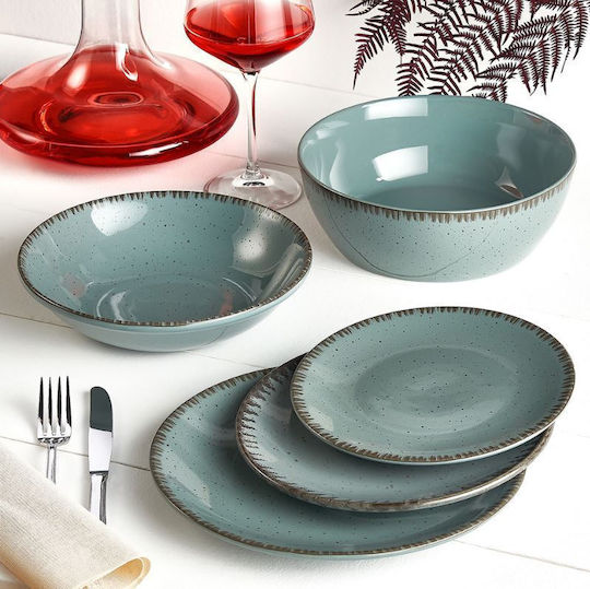 Dot Platou de Servire Oval din Porțelan Albastru 36x26buc 1buc