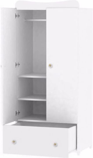 Exclusive Two Door Wardrobe White 80x57x178cm
