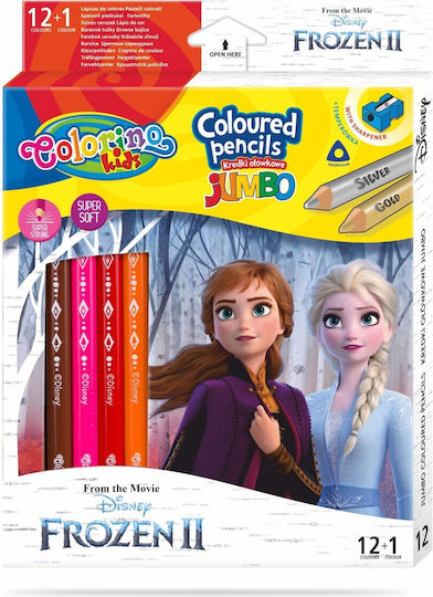 Colorino Set de creioane colorate cu vârf gros 12buc Pachet de 1 ambalaje
