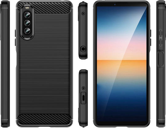 Back Cover Plastic / Silicon Negru (Xperia 10 IV)