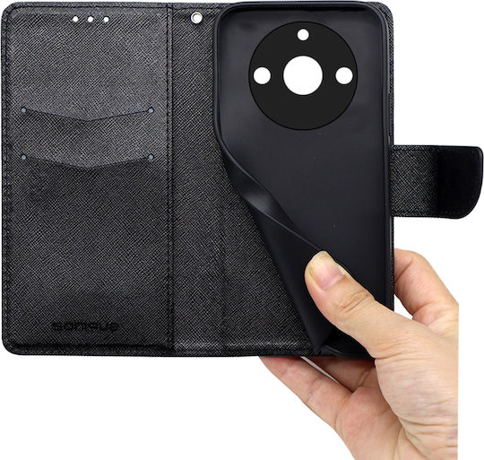 Sonique Trend Wallet Δερματίνης / Σιλικόνης Μαύρο (Realme 11 Pro / 11 Pro+)