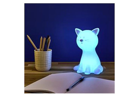 Led Kids Decorative Lamp White 9.5x10.5x19εκ.