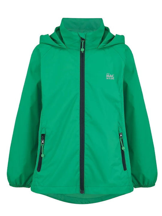 Αδιάβροχο Παιδικό Casual Μπουφάν με Κουκούλα Pea Green Origin
