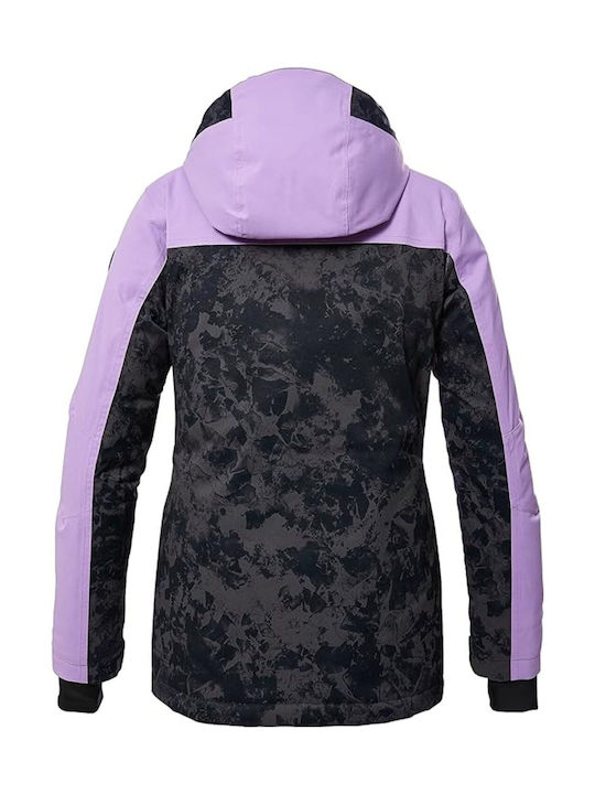 Killtec Impermeabil Jachetă casual pentru copii cu glugă Black and purple