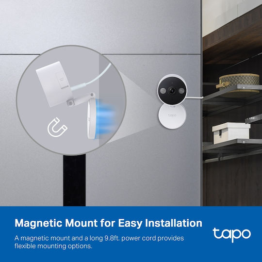 TP-LINK TAPO C120 v1 IP Überwachungskamera Wi-Fi Full HD+ 4MP Wasserdicht mit Zwei-Wege-Kommunikation und Objektiv 2.8mm