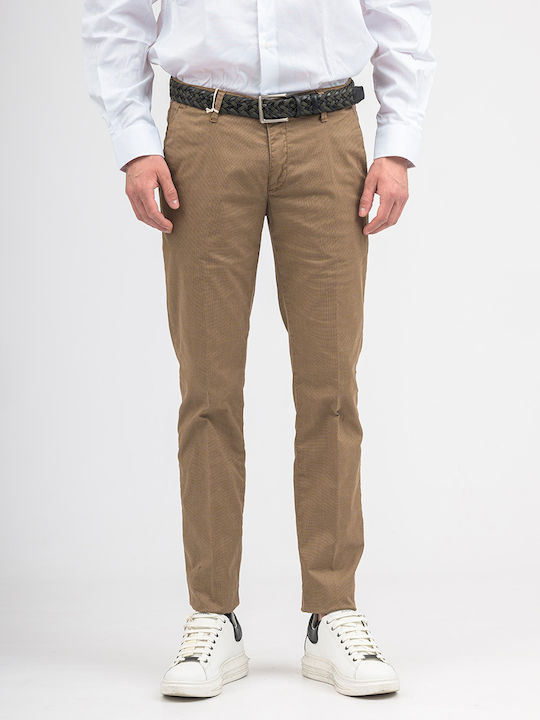 Fourten Industry Herrenhose Chino in Slim Passform Braun