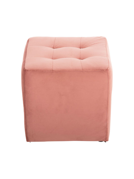 Stool For Living Room Upholstered with Velvet Rotten Apple 39x39x36cm