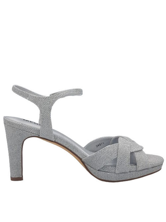 Menbur Damen Sandalen in Silber Farbe