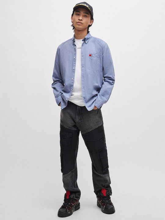 Evito Long-sleeved Cotton Shirt Blue