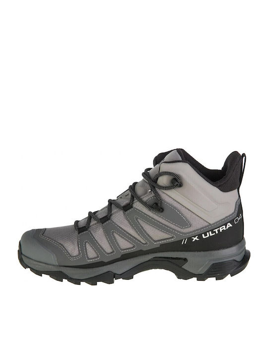 Salomon X Ultra 4 Mid GTX Men's Waterproof Hiking Boots With Gore-Tex Membrane Gray