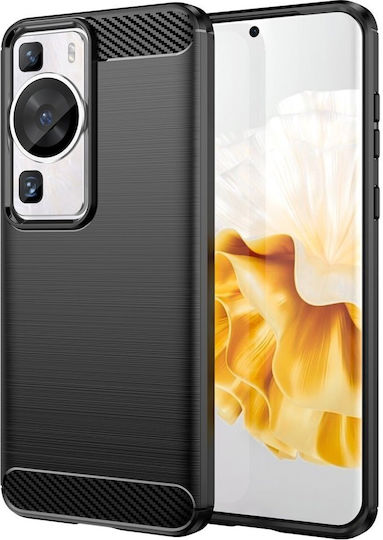 Umschlag Rückseite Kunststoff / Silikon Schwarz (Huawei P60)