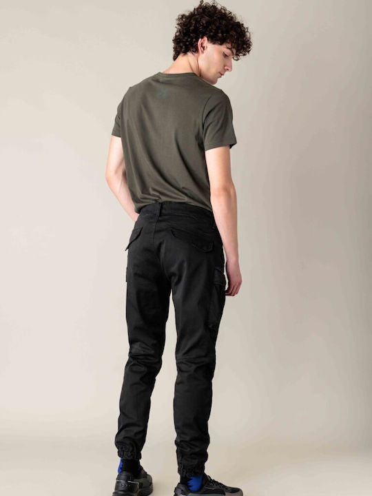 Cover Jeans Men's Trousers Cargo Elastic Black