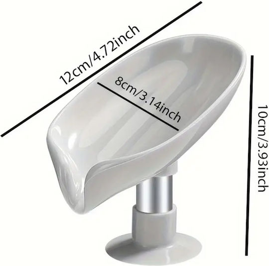 AGC Tabletop Soap Dish Plastic with Suction Cup White