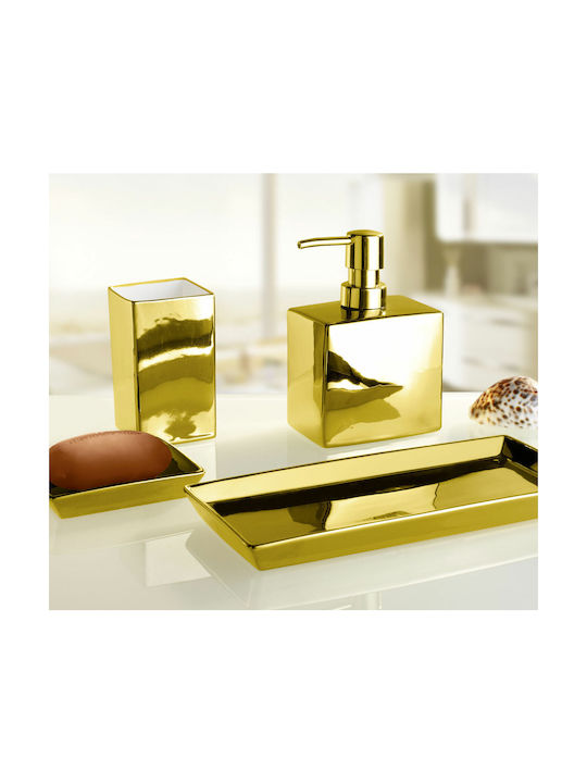 Kleine Wolke Glamour Tabletop Soap Dish Metallic Gold
