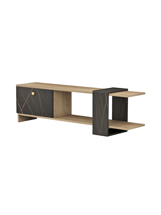 Henriette Black Marble TV Stand 120x25x37cm
