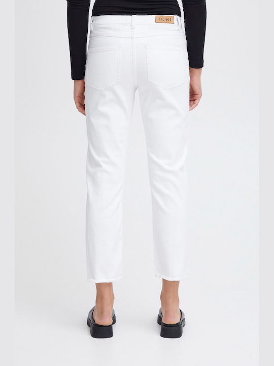 ICHI Women's Jean Trousers White