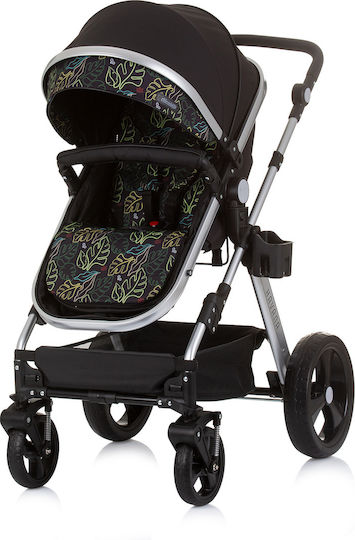 Chipolino Havana Adjustable 2 in 1 Baby Stroller Suitable for Newborn Obsidian/Leaves