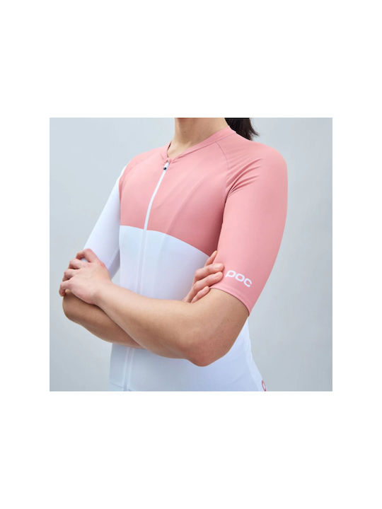 Poc Tricou De Ciclism Esențial Drum Pentru Femei Mâneci Scurte Alb
