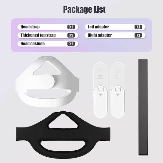 Orzero&Newzerol Aaz146x1 Elite Strap Replacement For Quest 3 VR Cover in White color