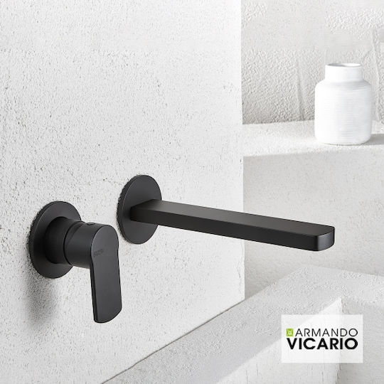 Armando Vicario Glam Set Mixer & Gură Îngropată pentru Lavabo Black Matt Armando Vicario Glam Set Mixer & Gură Îngropată pentru Lavabo Black Matt