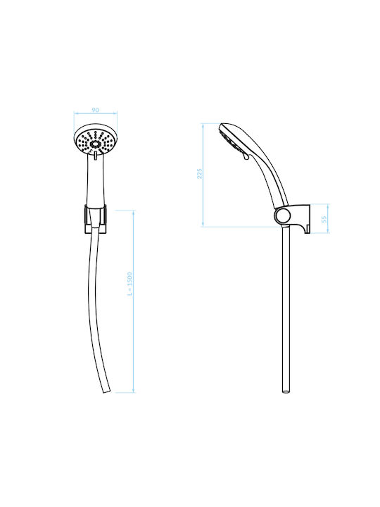 Laveo Pola Mixing Bathtub Shower Faucet Black