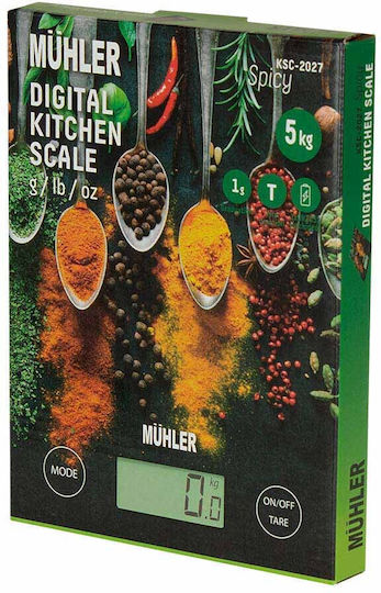 Muhler Digital Kitchen Scale up to 5kg Spicy