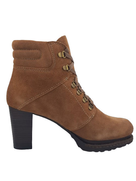 S.Oliver Leather Women's Ankle Boots Tabac Brown