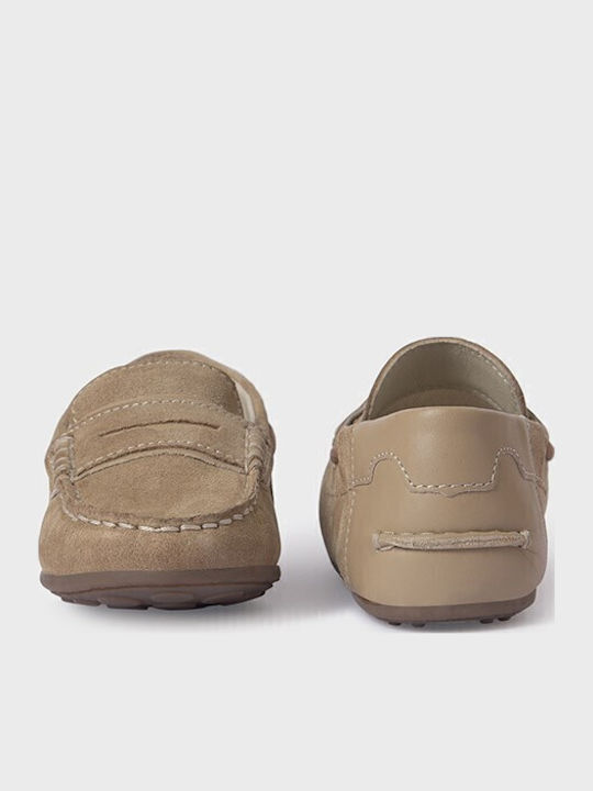 Boys Suede Slip-On Moccasins Brown