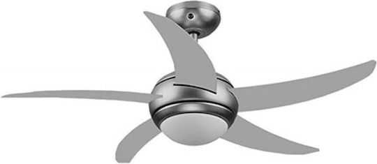 Brand 1164 Deckenventilator 132cm mit Silber Leuchte