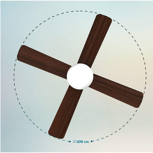 Cecotec Energy Silence Aero 4250 106cm με Φως Καφέ / Λευκός