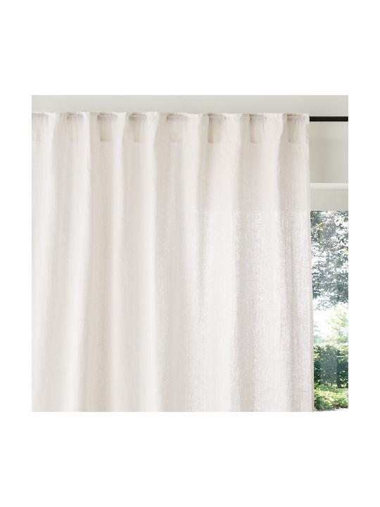 La Redoute Interieurs Κουρτίνα Παραθύρου με Τούνελ Μπεζ 250x140εκ.